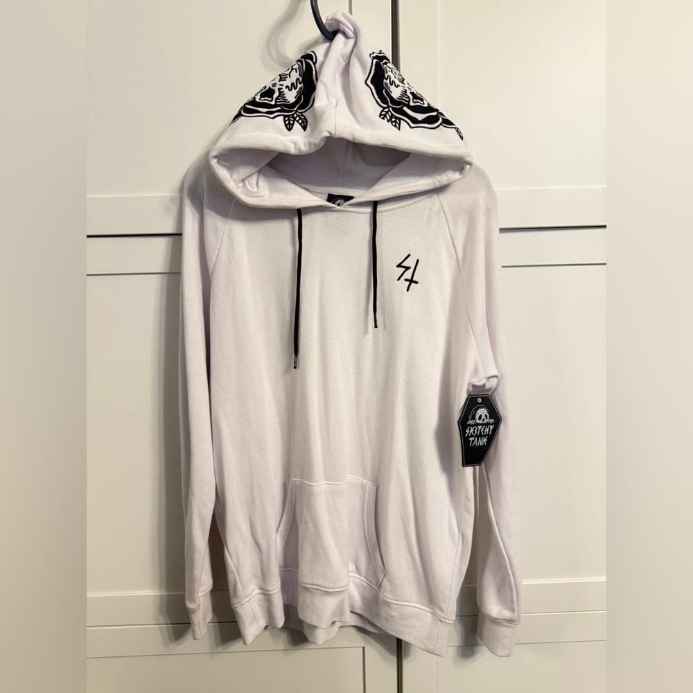 ⚡️ Sketchy Tank Thor Hoodie – Embroidered Hood – Size Large – NWT